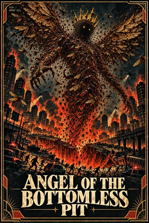 Supplied VCA illustrated promotional cover for The Angel of the Bottomless Pit; artwork, not a gameplay screenshot