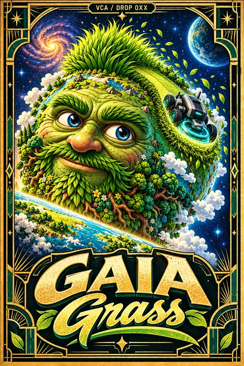 Supplied VCA illustrated promotional cover for GAIA Grass; artwork, not a gameplay screenshot